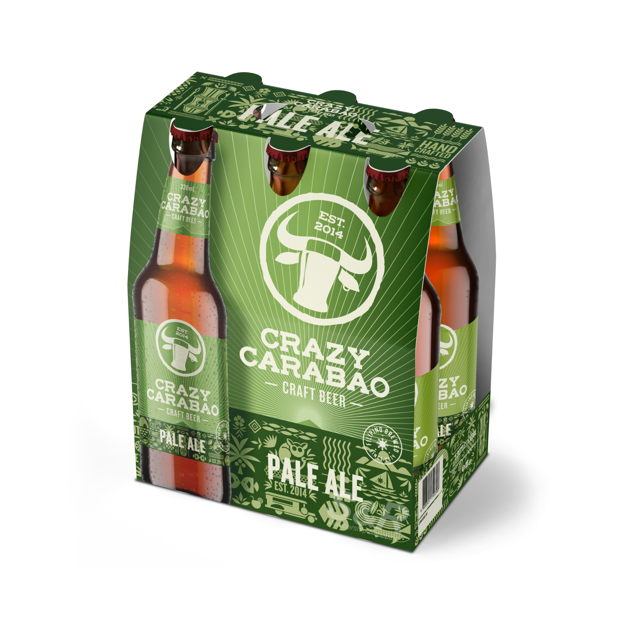 Crazy Carabao Pale Ale Craft Beer (330mL x 6pcs)